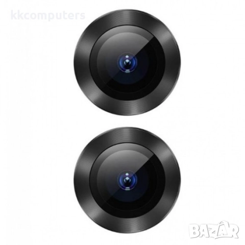 Стъклен протектор с метални рингове за задна камера MBX за Apple iPhone 17, Черен, снимка 2 - Фолия, протектори - 51851896