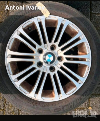 Оригинални алуминиеви джанти BMW 16 цола с летни гуми 195/55/16 Michelin, снимка 3 - Гуми и джанти - 54362307