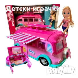 Кукла Барби с камион за сладолед , снимка 6 - Кукли - 52657844