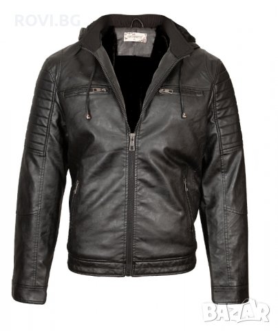  Мъжко зимно кожено яке – P3252, снимка 4 - Якета - 30199993