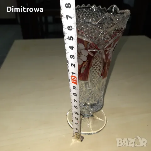 Намалена цена 26лв Кристална вазичка, снимка 3 - Други ценни предмети - 47999224