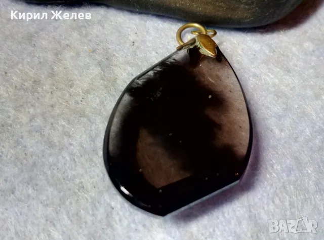 СТАР КРИСТАЛЕН РЕТРО АРТ МЕДАЛЬОН ОПУШЕН КВАРЦ и БРОНЗ 39248, снимка 7 - Антикварни и старинни предмети - 48828804
