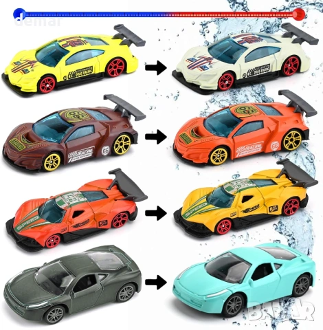 LEBKFT 4 бр. колички със смяна на цвят, активирани с вода, снимка 3 - Коли, камиони, мотори, писти - 53934103