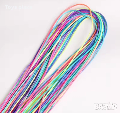 90см цветни върви за коса, цветни конци за плитки, снимка 2 - Аксесоари за коса - 51966271
