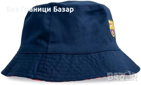 Нова Официална Barcelona шапка двулицева памук 60 см унисекс с емблема Барселона за фенове, снимка 2 - Шапки - 54129272