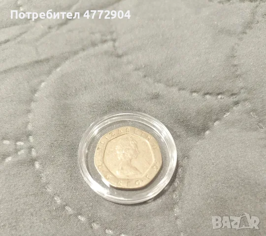 1982 England Queen Elizabeth II 20 Pence, снимка 4 - Нумизматика и бонистика - 56089739