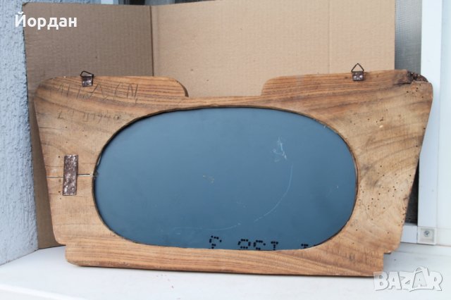 Стара дъбова рамка с огледало /1940 година/, снимка 8 - Антикварни и старинни предмети - 42357166