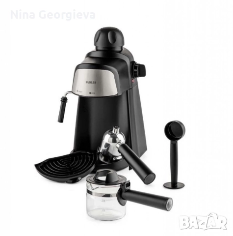 Комплект еспресо машина MUHLER MCM-33 + 2 стъклени чаши Luigi Ferrero Caffeina 80ml FR-8012 ПОДАРЪК , снимка 7 - Кафемашини - 51619999