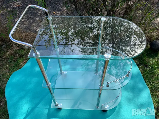  Количка за сервиране 3 нива дебело стъкло Топ Състояние !, снимка 2 - Други - 47346611