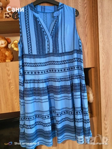Синя рокля без ръкави , снимка 5 - Рокли - 51343720