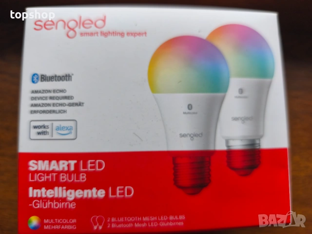 Чисто нови комплект две смарт лед крушки Sengled многоцветни блутут Алекса 