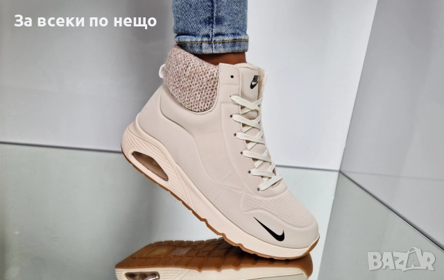 Nike Дамски Бежови Зимни Боти Найк Код V8, снимка 4 - Дамски боти - 52423578