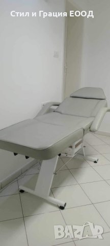 Фиксирана кушетка Basic 202 - сива/бяла/черна 180 x 60/80 x 75 см, снимка 8 - Фризьорски столове - 37777299