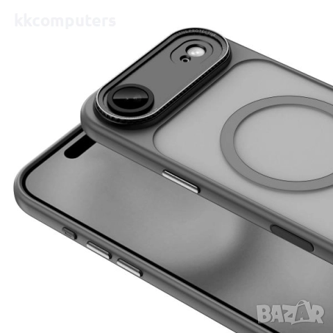 Калъф силикон мат Lens Protection MagSafe / Сива рамка / за iPhone 17 Air 6.5 Баркод : 3132453