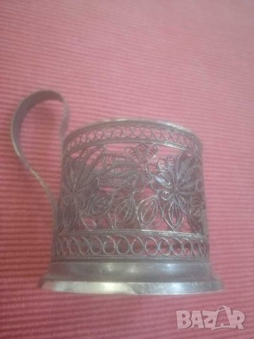 Стар подстаканник СССР, филиграмна изработка. , снимка 12 - Колекции - 31334890