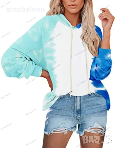 Нов дамски суичър с качулка Tie Dye, 3цвята , снимка 17 - Суичъри - 48456824