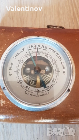 Старинен барометър плюс термометър , снимка 3 - Антикварни и старинни предмети - 51741592