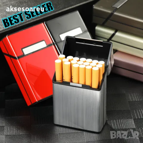 Качествена унисекс кутия за цигари калъф от алуминиева сплав Джобна кутия за пушачи за Подарък, снимка 6 - Други - 50223156