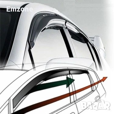 Ветробрани Опел Астра Вектра Opel Astra H Vectra C 2004 до 2013 предни задни 4 броя, снимка 3 - Аксесоари и консумативи - 40338488