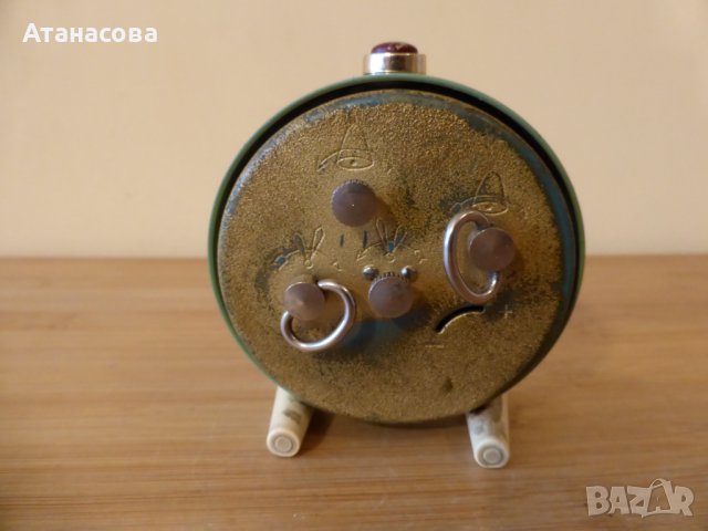 Рядък будилник Слава часовник зелен корпус, снимка 5 - Антикварни и старинни предмети - 44280785