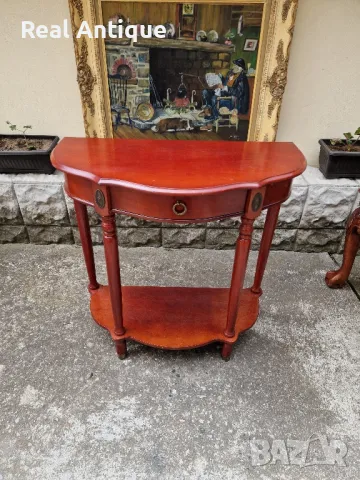 Прекрасна антикварна английска дървена конзолна масичка 
