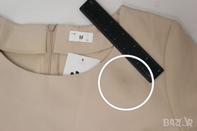 Светлобежова рокля марка Colour Mist - M, снимка 4 - Рокли - 37662162