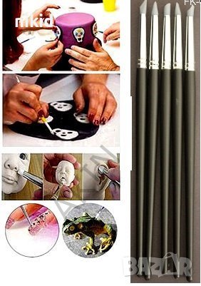 5 бр фини гумирани инструменти за декориране оформяне на фигурки фондан глина украса торта декор