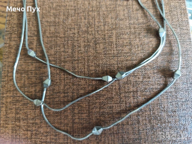 Сребърно колие (401), снимка 4 - Колиета, медальони, синджири - 50698161