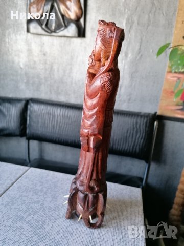 Индийска дървена пластика, снимка 3 - Статуетки - 31695976