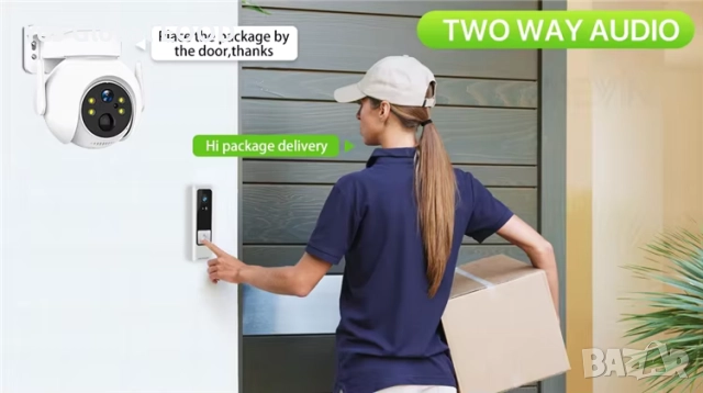 3.0MP Tuya Smart WiFi PTZ камера със соларен панел + 64GB карта подарък, снимка 7 - IP камери - 52087733