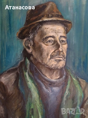 МАРИЯ ЙОВАНОВИЧ картина Портрет масло #1, снимка 3 - Картини - 54184756