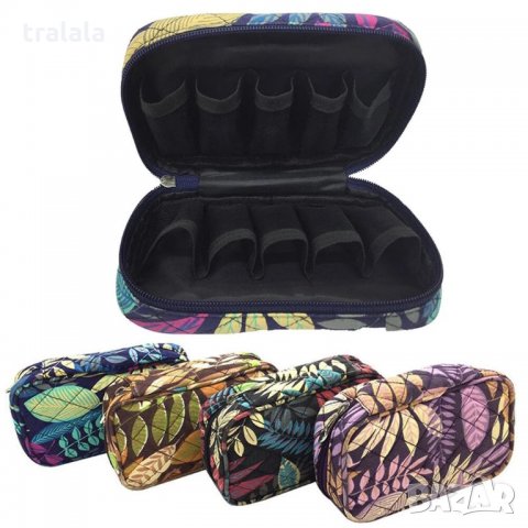 Несесер за етерични масла и рол-они за 10бр до 30мл, за чанта, Флорален 