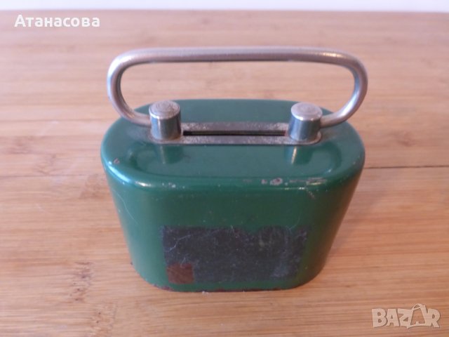 Метална касичка ДСК тъмно зелена, снимка 7 - Антикварни и старинни предмети - 42798004