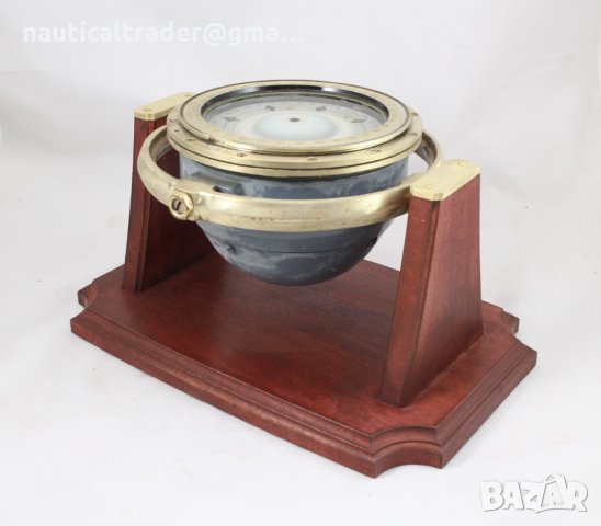 113 Магнитен корабен компас от месинг произведен 1960 г, снимка 2 - Антикварни и старинни предмети - 32002659