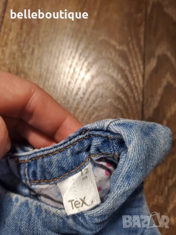 Детска дънкова рокля сукман Tex 12 месеца, снимка 5 - Бебешки рокли - 28106555