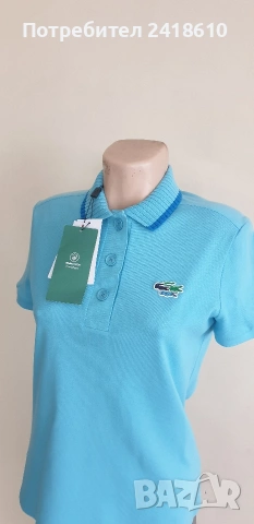 Lacoste Slim Fit Pique Cotton Womens Size 40 - M НОВО! ОРИГИНАЛ! Дамска Тениска!, снимка 12 - Тениски - 53759272