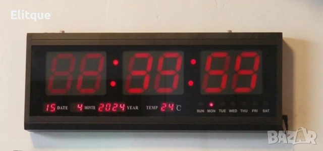 Голям електронен часовник за стена JH3615
