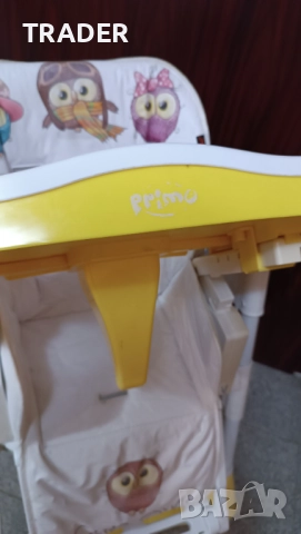 Детско столче стол за хранене Lorelli Primo Yellow Cute Owls, снимка 4 - Столчета за хранене - 41058288