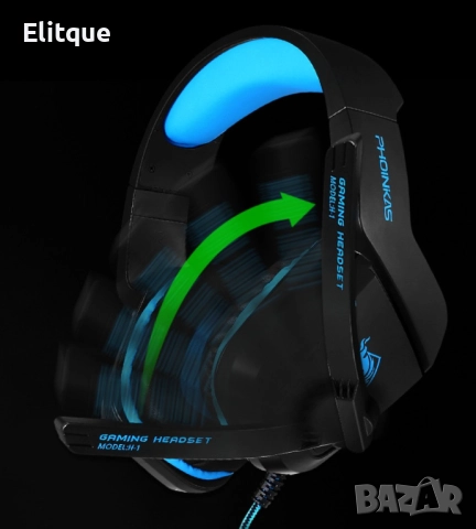 Големи геймърски слушалки с микрофон  PHOINIKAS H-1 - EP4, снимка 3 - Други стоки за дома - 52819301