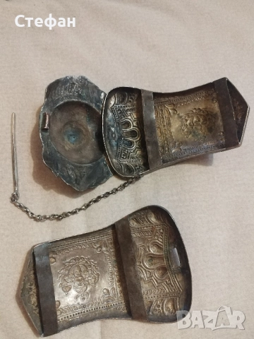 Голяма сребърна пафта., снимка 4 - Антикварни и старинни предмети - 51945874