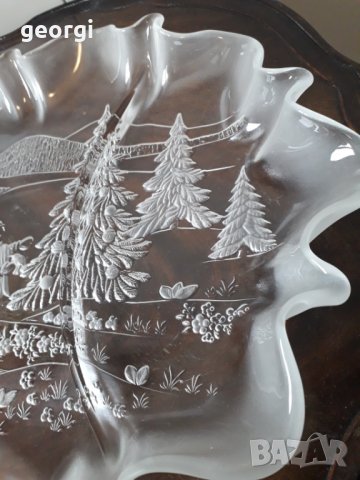 Немско коледно плато ордьовър Walter glass    17/1, снимка 3 - Колекции - 31942581
