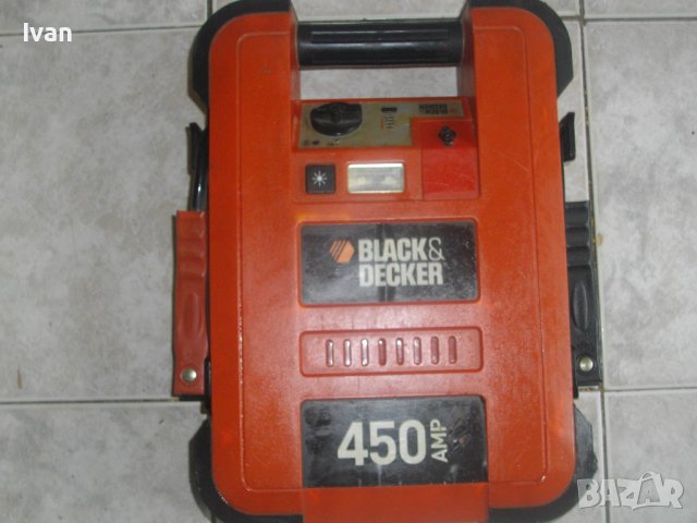 12V/24V-Немска Енергийна Зарядна Станция С Компресор/Зарядна Станция Black Decker-450А-Английска, снимка 12 - Компресори - 40732908