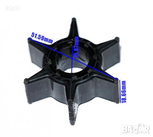 ВОДНА ПОМПА ИМПЕЛЕР ЗА Yamaha 2 / 4-тактови извънбордови мотори 25,30,40 50hp, 6Н4-44352-02, снимка 4 - Воден транспорт - 27506912