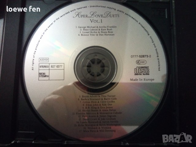 80 s Super Love Duets, снимка 3 - CD дискове - 37191668