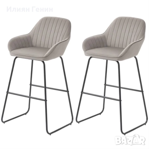 Комплект от 2 бар стола HOMCOM, снимка 4 - Столове - 52521797