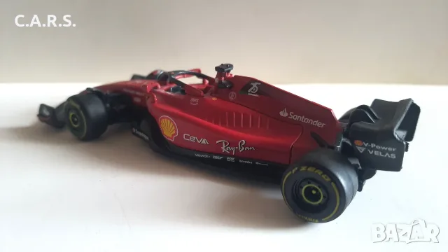Bburago FERRARI F1-75 Shell Bluetooth - Мащаб 1:41, снимка 4 - Колекции - 56129022