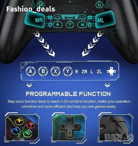 Нов Безжичен контролер джойстик за Nintendo Switch Lite OLED игри геймър, снимка 3 - Други игри и конзоли - 42192295