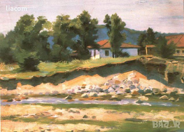 СЛАВИ ГЕНЕВ (1893-1977) масло/платно пейзаж , снимка 8 - Картини - 35625379