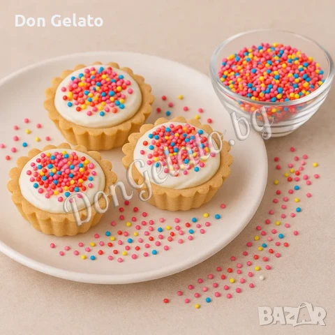 Цветни захарни перли за декорация – 1 кг | Don Gelato, снимка 5 - Други - 30385553