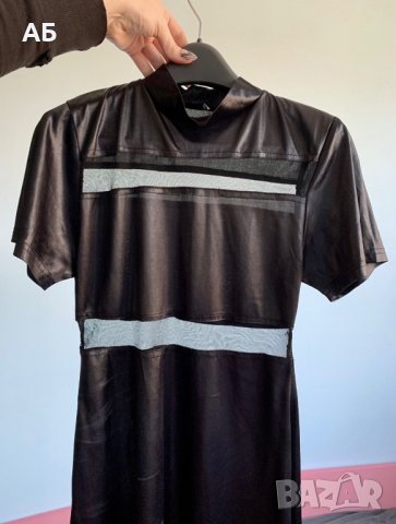 Малка черна рокля с мрежичка, снимка 4 - Рокли - 37074906